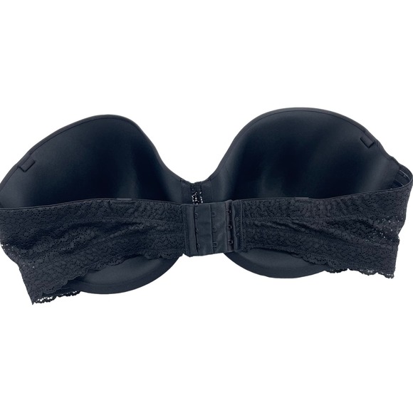 DKNY Black Modern Strapless Convertible Straps Lace Bra - Picture 4 of 10